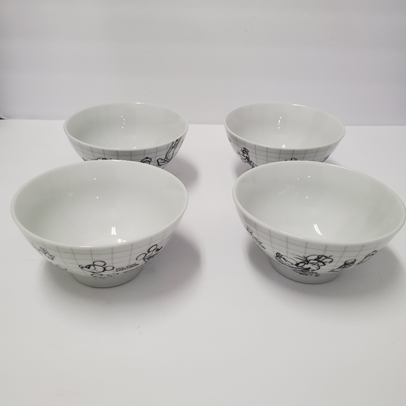 4 Disney Sketchbook GOOFY Mickey Ceramic Bowls - Picture 11 of 11